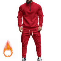 Conjunto Deportivo Casual Para Hombres Verano Otoño Invierno Con Cierre De Cremallera Y Veludo Tejido De Poliéster Talla S a XXXL - details 64