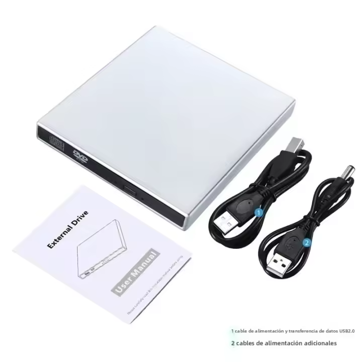 Leer DVD Y CD Con USB 2.0: Lector Portátil De Música Y Películas MP3 Para Computadora De Escritorio Y Laptop Compatible Con Windows 7/8/10 - 1