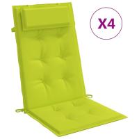 vidaXL Cojines de silla respaldo alto 4 uds tela Color Antracita,  Gris,  Crema y mas Cojín Decorativo de Asiento Cojines de muebles de salon - details 12