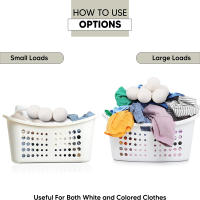 6PCS Pelotas De Lana Para Secadora Reutilizables Softener De Tela Natural Reemplaza Las Hojas De Secadora Para Máquina De Lavar Ropa - details 6