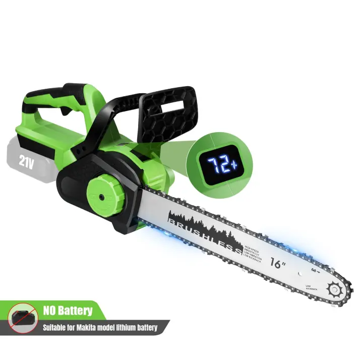 Motosierra eléctrica portátil sin cepillo de 16 pulgadas 2200w, recargable, sin cuerda, herramienta de poda avanzada para baterías de 18v en pastoral - 1