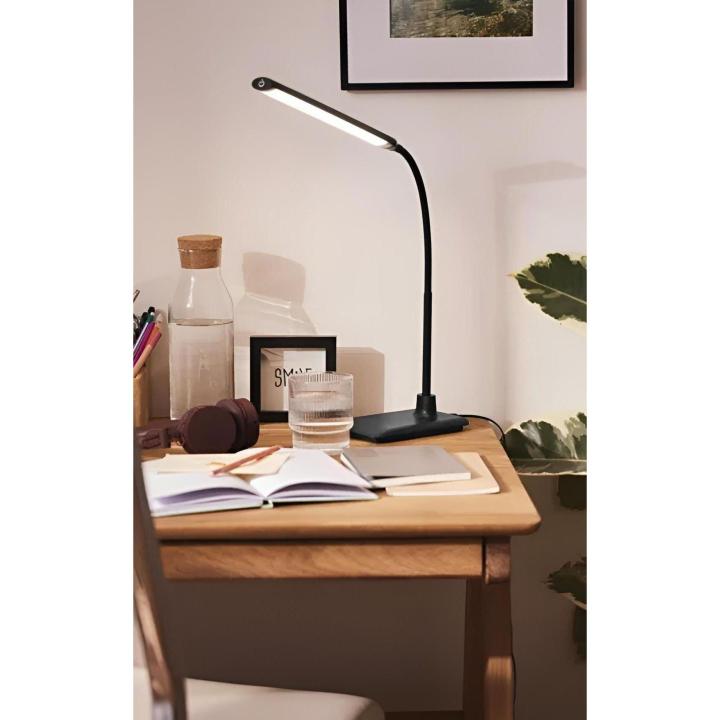 ORION91oficial® - Flexo Escritorio, Lámpara Mesa, 40cm, LED con Brazo Flexible, Dimable, 6W 360lm, Control Táctil, 4 Modos de Brillo🖤, Dormitorio, Lectura, Estudio - spaziOrion91