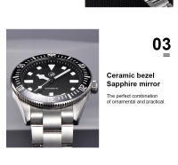 Reloj De Pulsera Automático Para Hombre Rollstimi 2024 Lujoso Con Movimiento NH35 Cerámica Luminiscente Impermeable 100M Acero Inoxidable - details 7