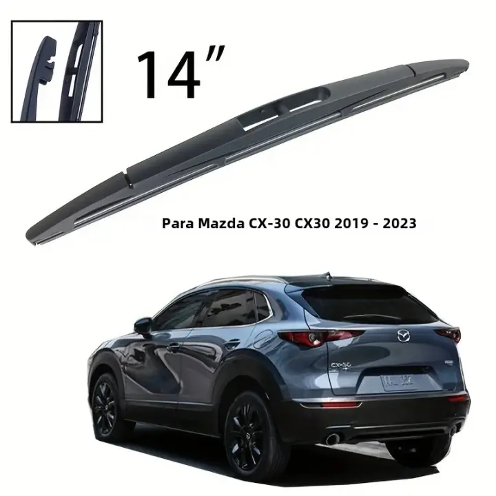 Limpiaparabrisas Trasero 14" Para Mazda CX-30 2019-2023 Limpia Ventanas Traseras Y Tailgate Material De Goma Herramienta De Limpieza Para Coche - 1