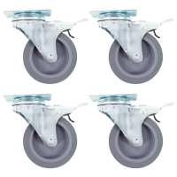 vidaXL Ruedas giratorias con frenos dobles 4 unidades 75 mm - details 0