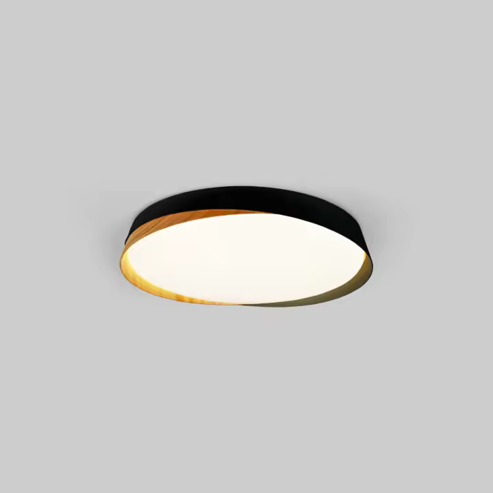 Barcelona LED Lámpara de techo LED tipo plafón CCT 24W - Efecto madera - ø40cm - IP22 - 1