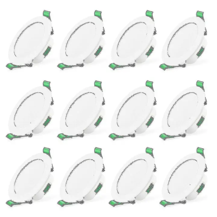 12PCS 7W Blanco Led Downlight empotrado Luces de techo Spot Luz de alta calidad - 1