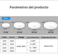 Lámpara De Techo LED Moderna Con Sensor De Movimiento 20W 30W 40W 110V 220V Luz Inteligente Para Sala De Estar Instalación Suelta Material PC Y PVC - details 5