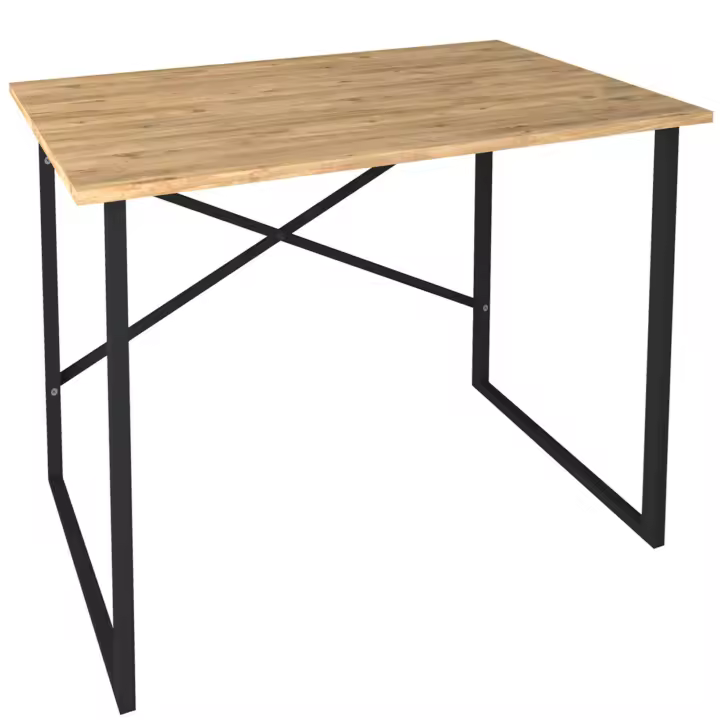 Mesa Escritorio Rus Industrial Roble y Negro 90 cm - 1