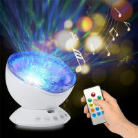 Luz Nocturna Decorativa Para Niños LED Proyector De Oceano Con Control Remoto Y Reproductor De Música Regalo Ideal - details 6