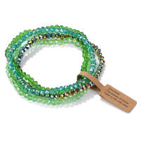 Pulsera de moda para Mujer Juego de 4 pulseras de Cristal Chapado en color para Mujer Juego de GIFT De Fashion Vintage para Novias Joyería de mano Gift para Mujer 19cm - details 9