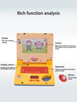 Consola De Juego Educativa Para Niños Infantil Laptop De Dibujos Animados Con Luz Y Música Simulación De Ratón Juguetes Iluminados Para Niños Regalos Aprendizaje Temprano - details 3