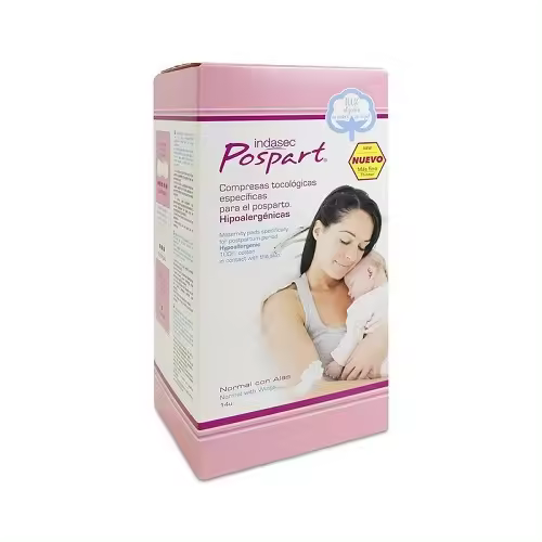 Indasec Pospart Compresa Normal Alas 14 Ud - 1