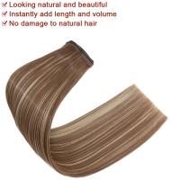 Extensiones De Cabello Sintético Recto BENEHAIR 180g 12PCS 22" Para Mujer Resistente Al Calor Pieza Completa Extensiones De Cabello Con Clip - details 4
