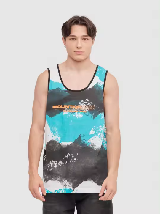 Añade un toque divertido y desenfadado a tu look con esta camiseta de tirantes estampada INSIDE - 1