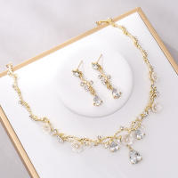 Juego De Collar Y Aretes De Flores Con Rhinestone Zircon Para Bodas Joyería De Novia Accesorios Para Vestidos De Novia Fiesta Regalo Para Mujeres - details 9