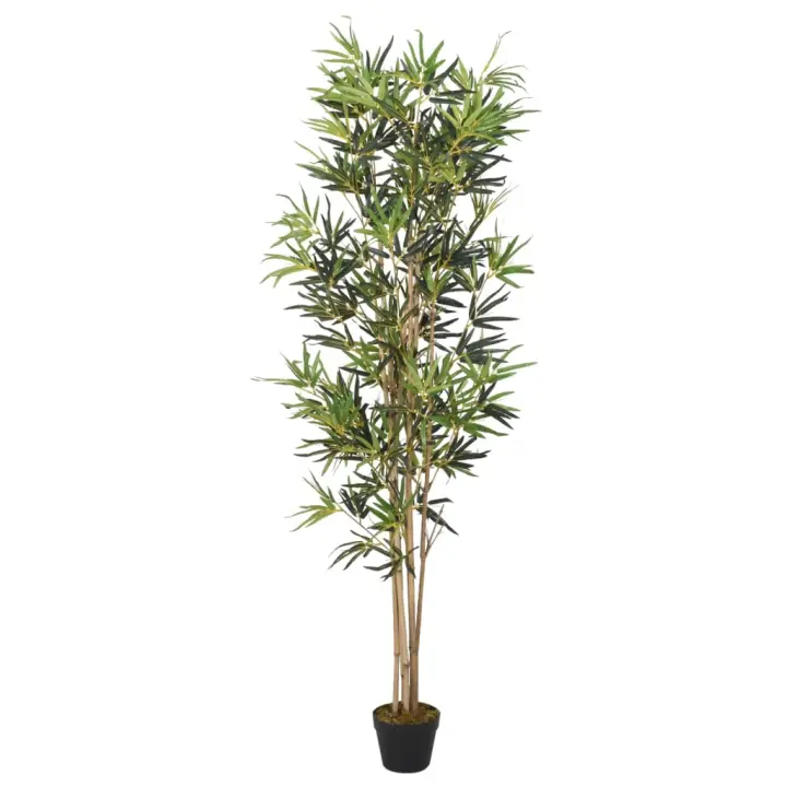vidaXL Árbol de bambú artificial con 552 hojas verde 120 cm - 1