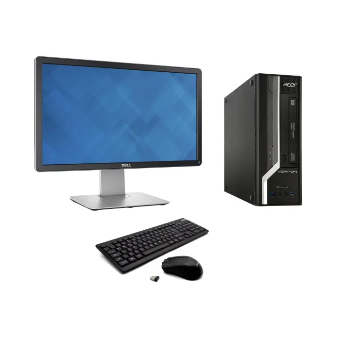 Acer Veriton X2631G SFF, Intel Core I3-4160 3.60 Ghz, 8 Gb Ram, 128/256 GB Disco SSD + Monitor 20" DELL + Teclado y Ratón inalámbrico - 1