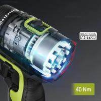 Destornillador Inalámbrico Worx WU129 De 12V Con Motor Brushless 1800rpm Torque Ajustable 40Nm Drill Universal Para Uso Comercial - details 3