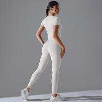 SSITO Conjunto de Mallas de gimnasio de secado rápido, traje de Yoga, Conjunto Deportivo with manga, transpirable, elástico, Gimnasio, Yoga, Fitness Delgado, Top activo, pantalón de Yoga ajustado - details 5