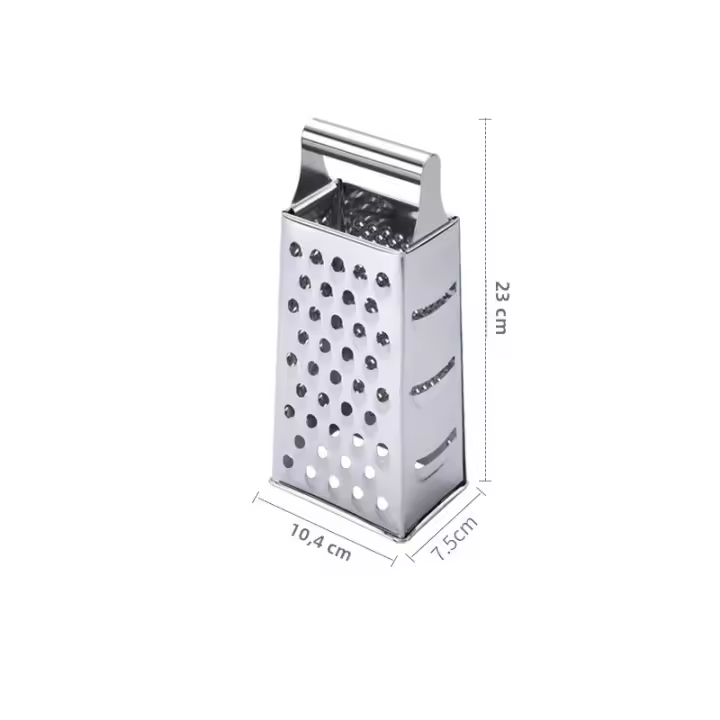 Rallador De Cocina Multifuncional De Acero Inoxidable Con Cuchillas De 4 Lados Para Verduras Queso Y Frutas Herramienta Manual Con Contenedor - 1