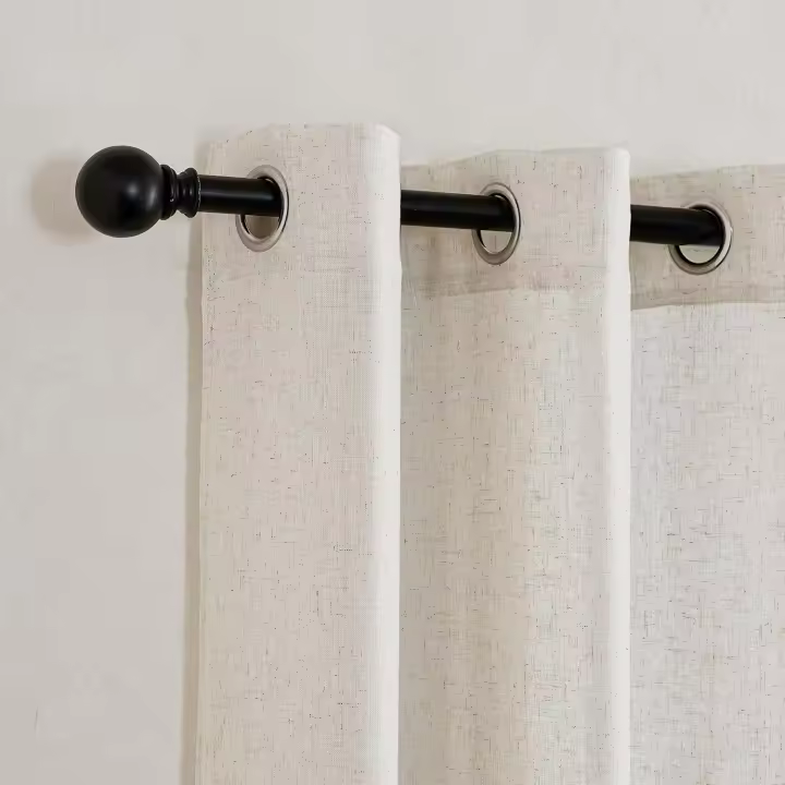 Cortinas Salon Modernas 2 Piezas Cortina Lino Cortinas de Casa Cortinas Dormitorio Matrimonio Cortinas Translucidas Cortina Ventana Cortinas Habitacion con Ojales, 140x240cm, Lino - 1