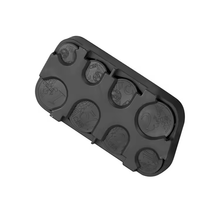 Dww-Monedero en Euros, Maleta Numismática, Portamonetas, para Coche, Taxi, 8 Compartimientos de 2 Euros 1 Céntimo (Negro) - 1