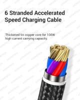 Cable USB C 3 En 1 PD 6A 100W QC3.0 Carga Rápida Para iPhone 14 13 12 Samsung Xiaomi Cable De Carga Micro USB Tipo C - details 9