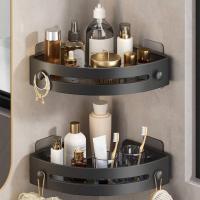 2pcs Estante De Ducha En Esquina Espacioso Almacenamiento Baño Soporte De Pared Montado Para Shampoo Gel De Ducha Accesorios De Baño Plástico - details 6