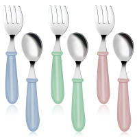 Kit De Utensilios Para Bebé De 6 Piezas Cuchillo Y Tenedor De Acero Inoxidable Para Infantes Conjunto De Comedor Infantil - details 4