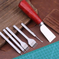 Kit De Herramientas Para Manualidades En Cuero Profesional Set De Reparación Y Costura Manual Con Puntas Y Grabador Para Trabajo De Grabado Y Sujeción - details 2