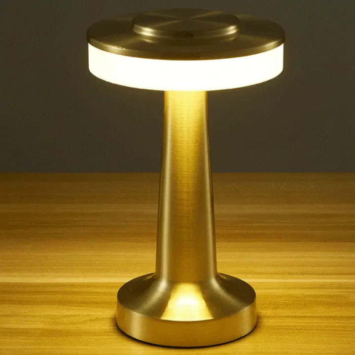 Lámpara De Mesa LED Táctil Recargable Luz Nocturna Para Escritorio Decorativa Para Restaurante Hotel Bar Bedroom Moderno - 1