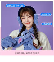 Kawaii Stitch Ajustables Gorros Plegables De Invierno Calienta Orejas Juguete Accesorios De Moda Para Niños Y Niñas Regalo De Navidad - details 2