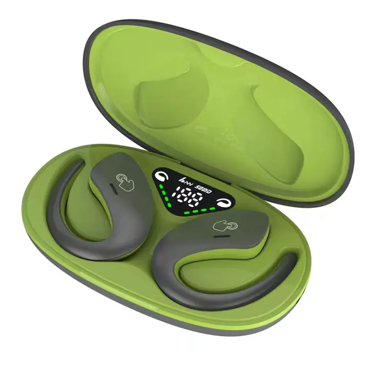 Auriculares inalámtricos con Bluetooth, audífonos Sin Dolor de oído, Sonido HiFi, Graves, Micrófono HD, auriculares Sprot imperables - 1