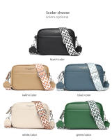Bolso cruzado de piel auténtica para mujer, bandolera de diseñador de lujo, Color sólido, 100%, 2023 - details 35