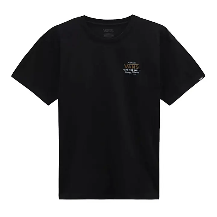 Camiseta Negra Vans Holder Classic Black/Antelo Suave Y Cómoda - 1