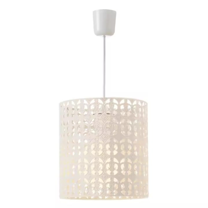 Lola Home Lámpara de techo de metal beige de 25x23x23 cm - 1