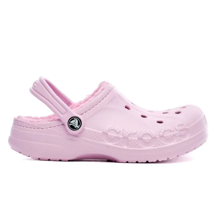 Zapatos Crocs Baya Lined Clog para Niña - Rosa Sintético Auténtico - 1