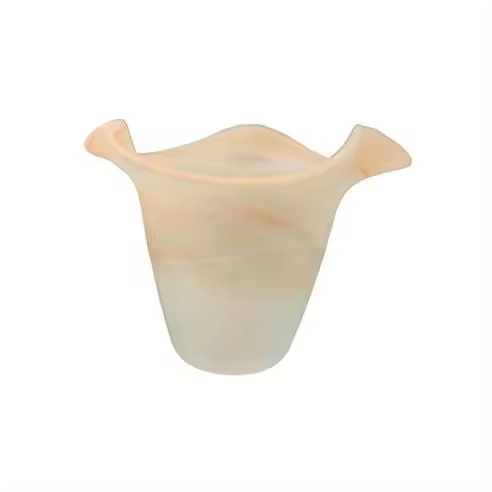 Genérico NO MARCA - Tulipa de Cristal Aurora Marrón Pastel Mate Alabastro 15x11cm - 1