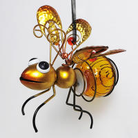 Lámpara De Insectos Voladores Solar Colgante Estatua De Metal Para Jardín Fuente De Luz Exterior Adorno Para Porche Y Jardín - details 0
