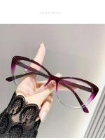 Gafas De Lectura Fashion Purple Cat Eye Con Marco De Mariposa Anti Luz Azul Gradiente Para Computadora Y Lectura - details 12