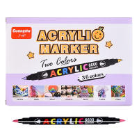 Marcador Acrílico de Doble Punta en 84 Colores Set para Estudiantes Pintura Graffiti Pincel Impermeable para Madera Cartón Vidrio - details 5