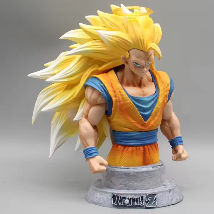 Figura De Acción Dragon Ball 20cm Gk Goku Semi-Cabeza Super Saiyan Modelo Hecho a Mano Estatua De Colección Decoración Juguete Regalo - 1