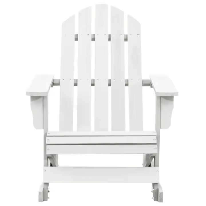 Mecedora de Jardín de Madera Blanca - 1