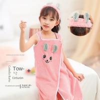 Toalla De Baño Absorbente De Alta Calidad Para Niños Con Falda Y Bandeau Para Cabello Adecuada Para Ropa De Baño Edad 3-15 Años Tejido De Algodón Y Poliéster Tela Rectangular Lavable En Máquina - details 3