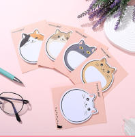 Bloc De Notas Adhesivo De 5 Piezas Con Dibujos De Gatos Lindos Estuche De Oficina De Decoración Y Memoria Para El Hogar - details 0