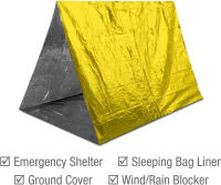 Manta De Sobrevivencia Exterior 130x210cm Impermeable De Aluminio Dorado Y Plata Para Primeros Auxilios Y Camping - details 4