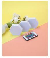 Lámpara De Noche LED RGB Con Sensor Táctil Hexagonal Decoración Para Dormitorio Luz Colorida Control Inalámbrico Figura De Césped - details 13