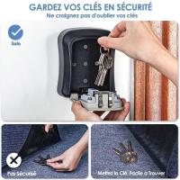 Caja de seuridad para Llaves de par con Código de 4 dígitos, resistente a Agua y al óxido, para el hogar y El Garaje, color Gris - details 0