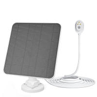 Panel Solar Recargable 4W/6W 5V Para Cámara De Seguridad Arlo pro 5S/4/3 Con Soporte De Pared Ajustable Monocrystalline Silicon - details 4